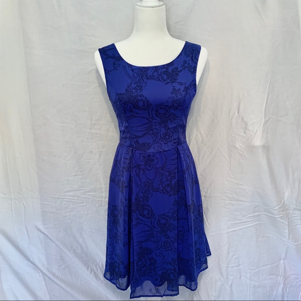 Blue floral dress